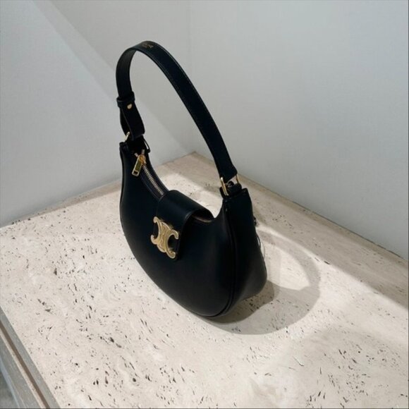 Celine Arc de Triomphe Ava Soft Meniscus Bag Black - Picture 3 of 5